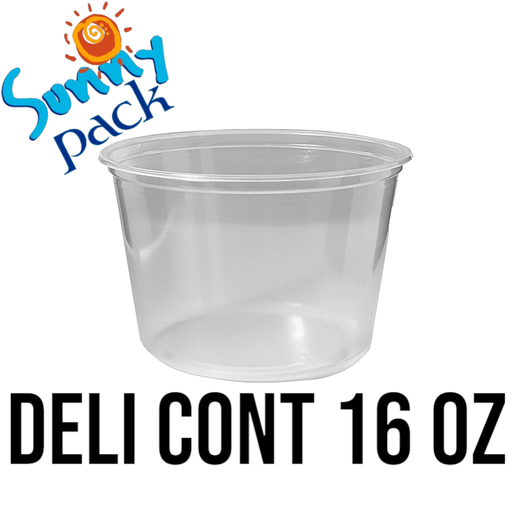 ENV PP DELI TRANSP 16 OZ SUNNY PACK 20/25 PF